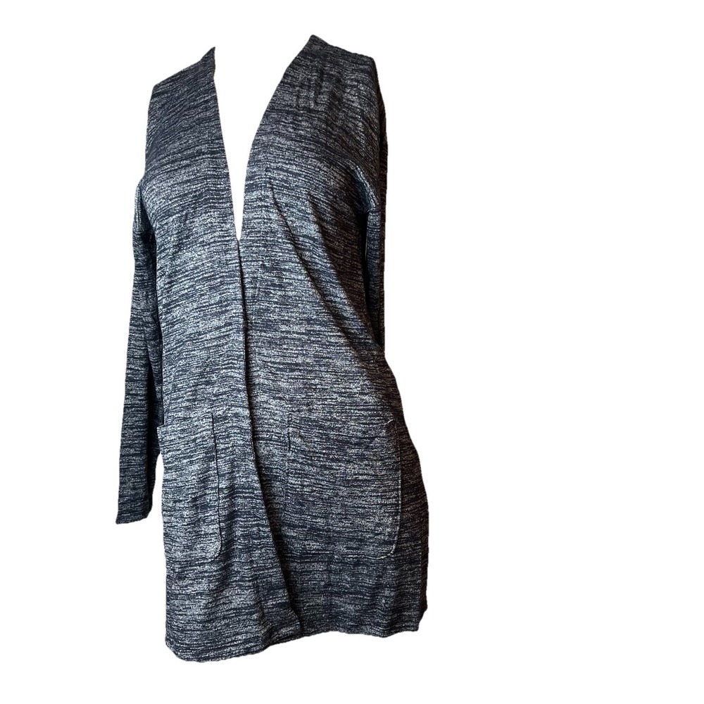 BANANA‎ REPUBLIC Open Marled Blue Knit Long Cardigan Sweater Women's Size Small